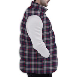 Tartan Puffer Vest Winter White Duck Down Vest Sleeveless