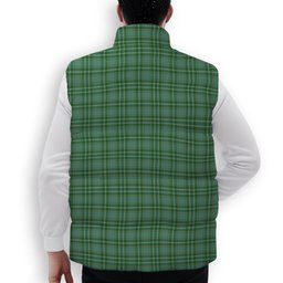 ScotsTee Shop Scottish Currie Ancient Crest Tartan Puffer Vest Winter White Duck Down Vest Sleeveless