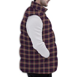 Tartan Puffer Vest Winter White Duck Down Vest Sleeveless