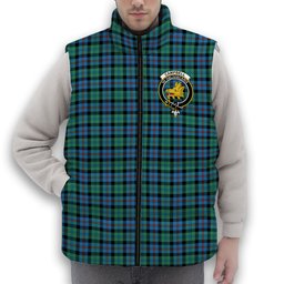 ScotsTee Shop Scottish Campbel of Cawdor Ancient Crest Tartan Puffer Vest Winter White Duck Down Vest Sleeveless