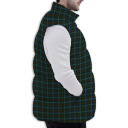 Tartan Puffer Vest Winter White Duck Down Vest Sleeveless
