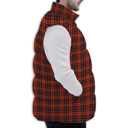 Tartan Puffer Vest Winter White Duck Down Vest Sleeveless