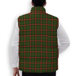 ScotsTee Shop Scottish Dalrymple of Castleton Crest Tartan Puffer Vest Winter White Duck Down Vest Sleeveless