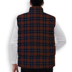 ScotsTee Shop Scottish Cameron Hunting Modern Crest Tartan Puffer Vest Winter White Duck Down Vest Sleeveless