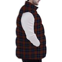 Tartan Puffer Vest Winter White Duck Down Vest Sleeveless