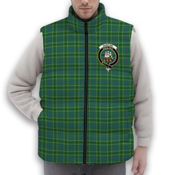 ScotsTee Shop Scottish Duncan Ancient Clan Crest Tartan Puffer Vest Winter White Duck Down Vest Sleeveless