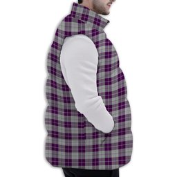 Tartan Puffer Vest Winter White Duck Down Vest Sleeveless
