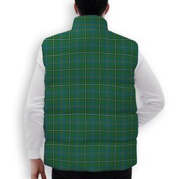 ScotsTee Shop Scottish Hay Hunting Ancient Crest Tartan Puffer Vest Winter White Duck Down Vest Sleeveless