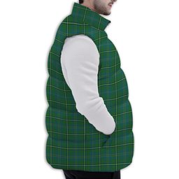 Tartan Puffer Vest Winter White Duck Down Vest Sleeveless