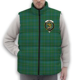 ScotsTee Shop Scottish Hay Hunting Ancient Crest Tartan Puffer Vest Winter White Duck Down Vest Sleeveless