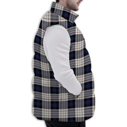 Tartan Puffer Vest Winter White Duck Down Vest Sleeveless