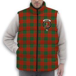 ScotsTee Shop Scottish Erskine Ancient Crest Tartan Puffer Vest Winter White Duck Down Vest Sleeveless
