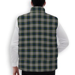 ScotsTee Shop Scottish Gordon Dress 4 Crest Tartan Puffer Vest Winter White Duck Down Vest Sleeveless