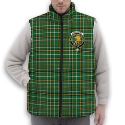 ScotsTee Shop Scottish Forrester Hunting Ancient Crest Tartan Puffer Vest Winter White Duck Down Vest Sleeveless