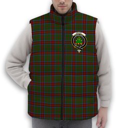 ScotsTee Shop Scottish Grant of Monymusk Crest Tartan Puffer Vest Winter White Duck Down Vest Sleeveless