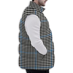 Tartan Puffer Vest Winter White Duck Down Vest Sleeveless