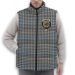 ScotsTee Shop Scottish Gladstanes Ancient Crest Tartan Puffer Vest Winter White Duck Down Vest Sleeveless