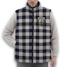 ScotsTee Shop Scottish Ferguson Dress Crest Tartan Puffer Vest Winter White Duck Down Vest Sleeveless