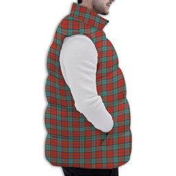 Tartan Puffer Vest Winter White Duck Down Vest Sleeveless