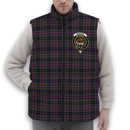 ScotsTee Shop Scottish Graham of Airth Modern Crest Tartan Puffer Vest Winter White Duck Down Vest Sleeveless