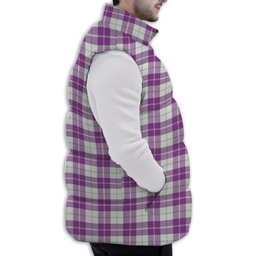 Tartan Puffer Vest Winter White Duck Down Vest Sleeveless