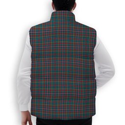 ScotsTee Shop Scottish Galbraith Old Modern Crest Tartan Puffer Vest Winter White Duck Down Vest Sleeveless