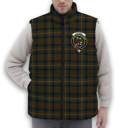 ScotsTee Shop Scottish Fraser Hunting 1 Crest Tartan Puffer Vest Winter White Duck Down Vest Sleeveless
