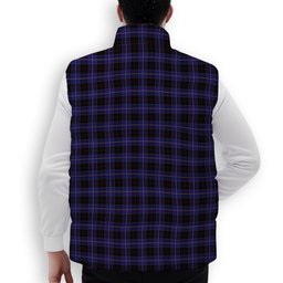 ScotsTee Shop Scottish Dunlop Crest Tartan Puffer Vest Winter White Duck Down Vest Sleeveless