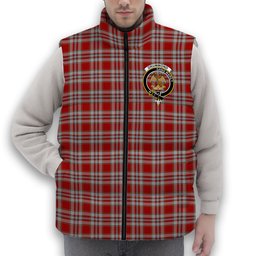 ScotsTee Shop Scottish Drummond of Perth Dress 3 Crest Tartan Puffer Vest Winter White Duck Down Vest Sleeveless