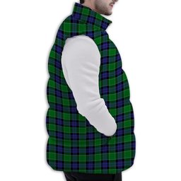 Tartan Puffer Vest Winter White Duck Down Vest Sleeveless