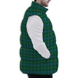 Tartan Puffer Vest Winter White Duck Down Vest Sleeveless