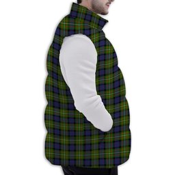 Tartan Puffer Vest Winter White Duck Down Vest Sleeveless