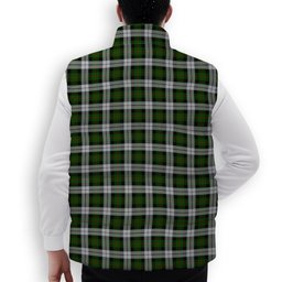 ScotsTee Shop Scottish Gunn Mrs Jane of Kirkhill House Wick Crest Tartan Puffer Vest Winter White Duck Down Vest Sleeveless