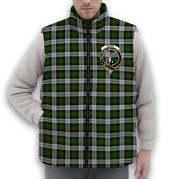 ScotsTee Shop Scottish Gunn Mrs Jane of Kirkhill House Wick Crest Tartan Puffer Vest Winter White Duck Down Vest Sleeveless