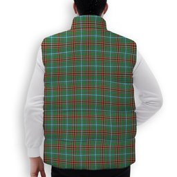 ScotsTee Shop Scottish Gayre Modern Crest Tartan Puffer Vest Winter White Duck Down Vest Sleeveless