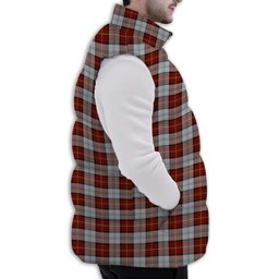 Tartan Puffer Vest Winter White Duck Down Vest Sleeveless