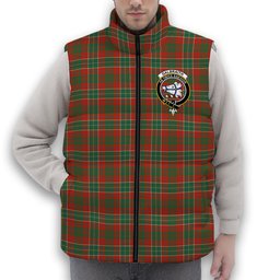 ScotsTee Shop Scottish Galbraith USA Ancient Crest Tartan Puffer Vest Winter White Duck Down Vest Sleeveless