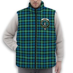 ScotsTee Shop Scottish Gunn Ancient Crest Tartan Puffer Vest Winter White Duck Down Vest Sleeveless