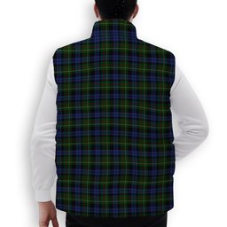 ScotsTee Shop Scottish Gow Hunting 2 Crest Tartan Puffer Vest Winter White Duck Down Vest Sleeveless