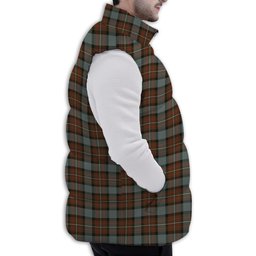 Tartan Puffer Vest Winter White Duck Down Vest Sleeveless