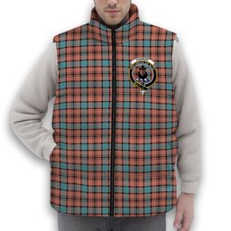 ScotsTee Shop Scottish Hannay Dress Ancient Crest Tartan Puffer Vest Winter White Duck Down Vest Sleeveless