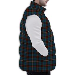 Tartan Puffer Vest Winter White Duck Down Vest Sleeveless