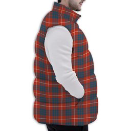 Tartan Puffer Vest Winter White Duck Down Vest Sleeveless