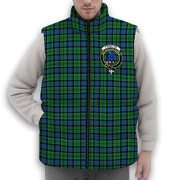 ScotsTee Shop Scottish Forsyth Ancient Crest Tartan Puffer Vest Winter White Duck Down Vest Sleeveless