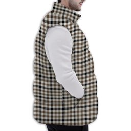 Tartan Puffer Vest Winter White Duck Down Vest Sleeveless