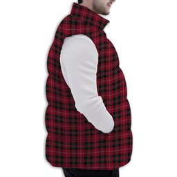 Tartan Puffer Vest Winter White Duck Down Vest Sleeveless