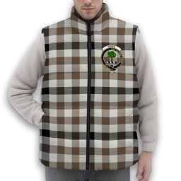 ScotsTee Shop Scottish Hogg Ancient Crest Tartan Puffer Vest Winter White Duck Down Vest Sleeveless