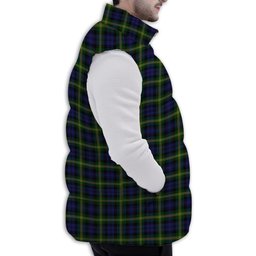 Tartan Puffer Vest Winter White Duck Down Vest Sleeveless