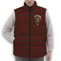 ScotsTee Shop Scottish Drummond Crest Tartan Puffer Vest Winter White Duck Down Vest Sleeveless