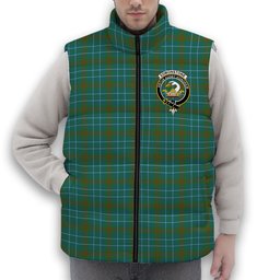 ScotsTee Shop Scottish Edmonstone Ancient Crest Tartan Puffer Vest Winter White Duck Down Vest Sleeveless